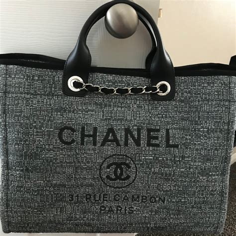 chanel deauville bag|Chanel deauville tote large size.